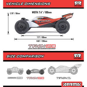 ARA2106T1 TYPHON GROM MEGA Buggy BLUE/SILVER